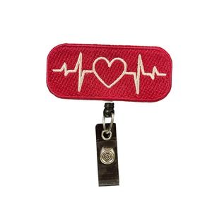 Embroidered Felt Band-aid Bear Nurse ID Badge Holder with Retractable Lanyard